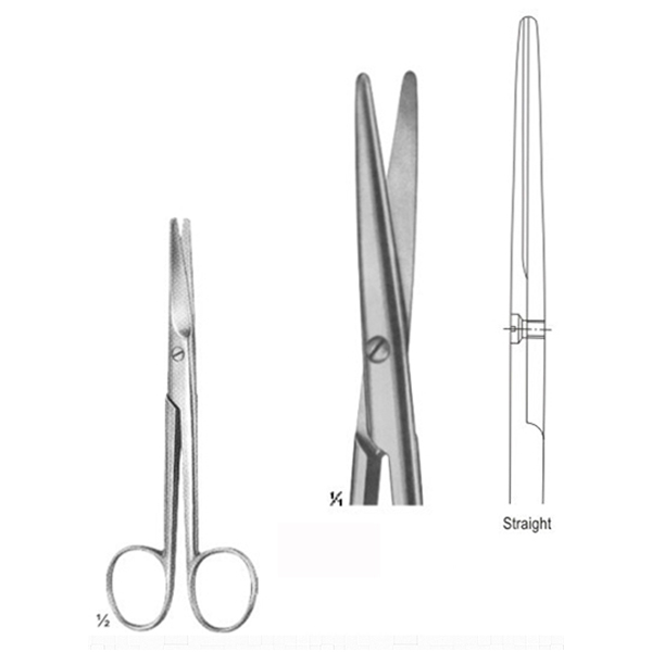 Mayo Scissor 14.5 CM Straight (GN-3185)