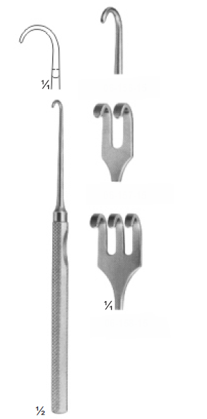 [13220] Hook Blunt Curved with one prong, Small 16.5 CM (GN-4514)
