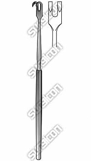 [10507] Hook Retractor with Two Prongs Sharp 16 CM J-19-057