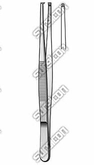 Standard Dressing Forceps With Teeth 18 CM J-16-033