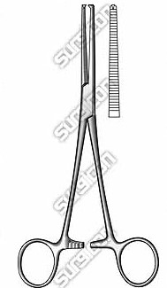 Rochester-Ochsner Forceps With Teeth  Straight 16 CM J-17-118