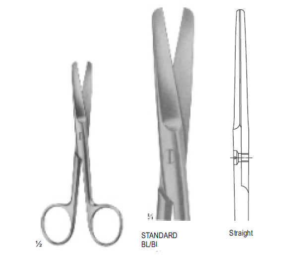 [13382] Operating Scissor (Blunt/Blunt) 14.5 CM Straight 02.103.14