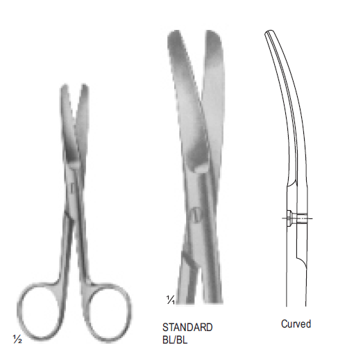 [13381] Operating Scissor (Blunt/Blunt) 14.5 CM Curved 02.110.14