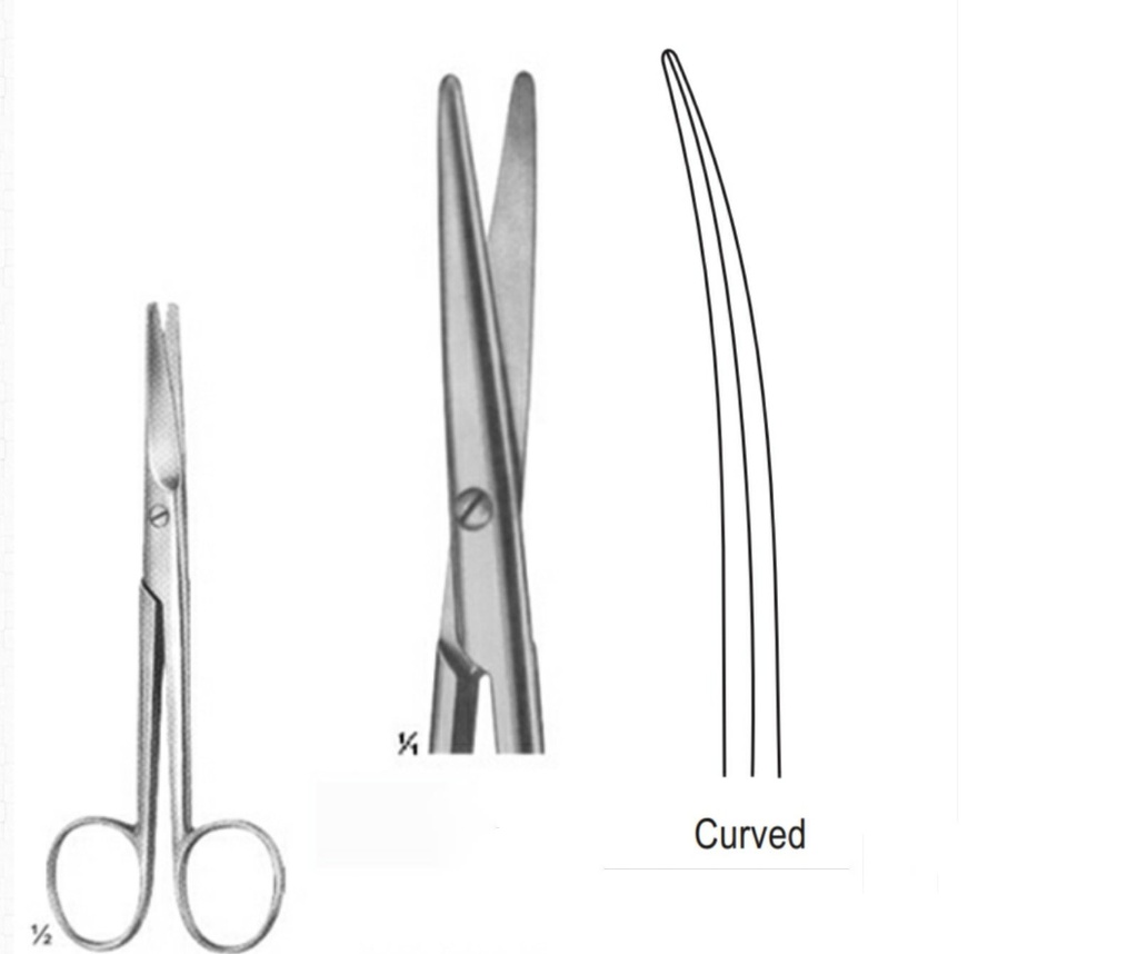 Metzenbaum Scissor 18 CM Curved (GN-3211) 02-230-18