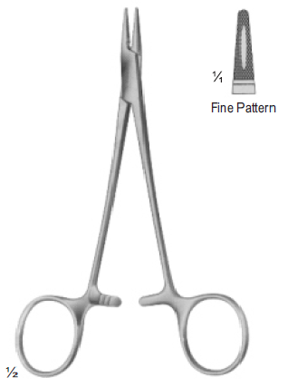 [12648] Crile Wood Needle Holder Straight 15 CM 09-105-15