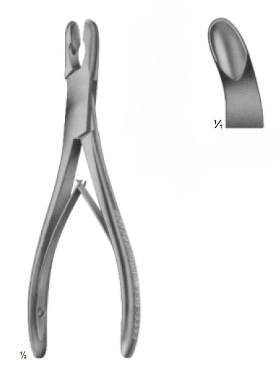 [13338] Luer Bone Rongeur Curved 17.5 CM 10-204-17