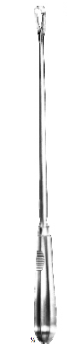 [13774] Recamier Uterine Curette Sharp Rigid 6 MM 16-408-06