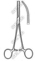 [12274] Rochester-Ochsner Forceps With Teeth Curved 24 CM J-17-130