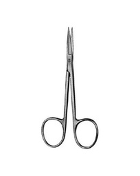 [12292] Iris Fine Operating Scissor 9 CM (Sharp/Sharp) Curved Flat J-22-207