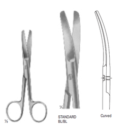 [13381] Operating Scissor (Blunt/Blunt) 14.5 CM Curved 02.110.14