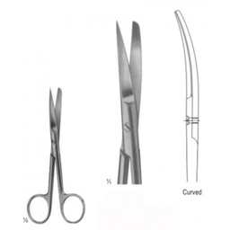 [12848] Operating scissors 14.5CM (sharp/blunt) curved (GN-3125) 02.124.14