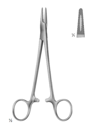 [13188] Crile Wood Needle Holder Straight 16 CM 09-107-16